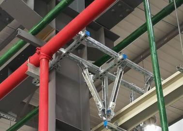 岳麓该抗震支架的整体式支吊架结构协调性好